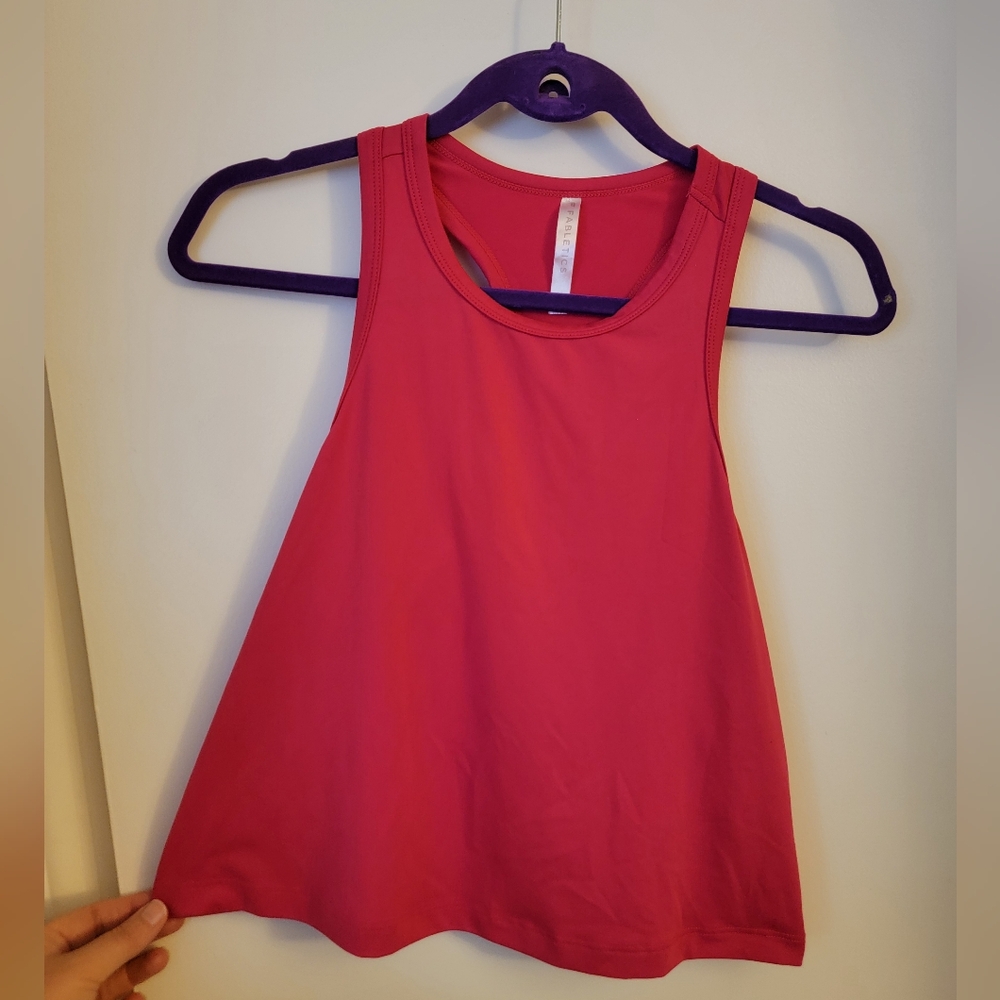 FABLETICS Sleeveless Activewear Tank Top Racerback - Pink - Size Medium